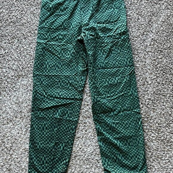 Paloma Wool Pants - Paloma Wool Green Checkered Pants Wmn XS 80s Style Geometric Shabby Chic Retro